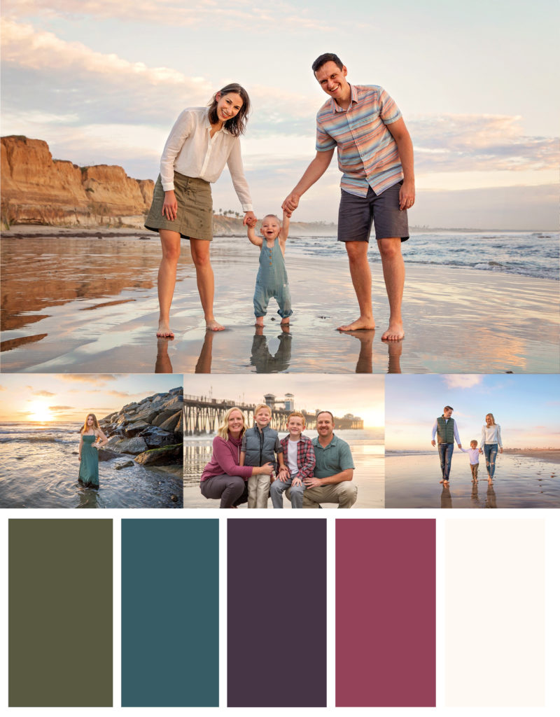 Best outfit color palette for beach photo shoot